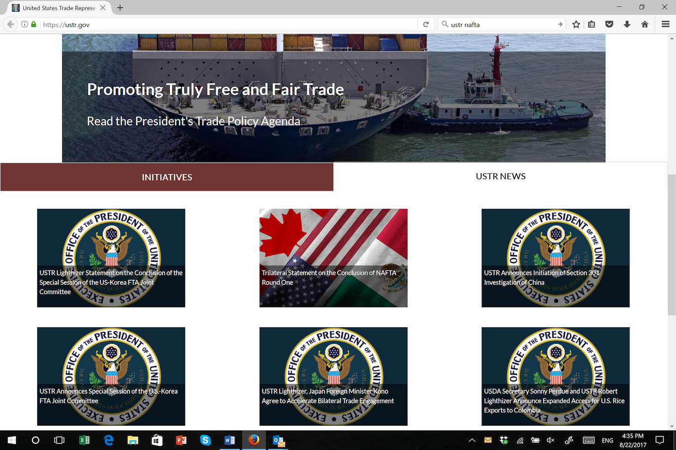 US Issues Spate Of Trade Announcements, With IP In The Foreground USTR website