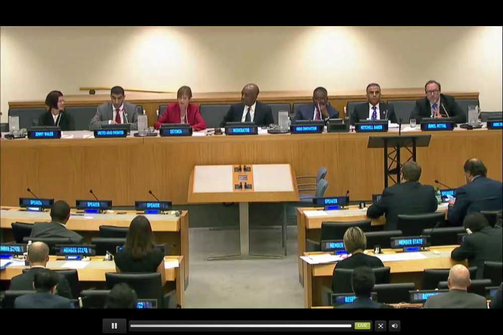 UN SDG Innovation event Sept 2017