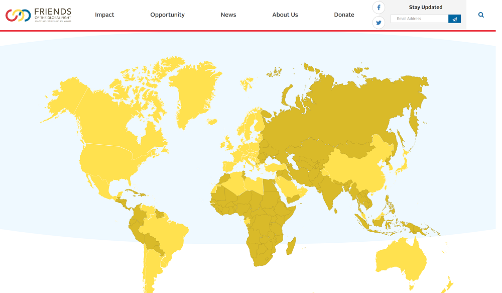 Global Health Funding Flows As WHO, Gavi, Global Fund Benefit Friends of The Global Fight map