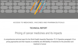 WHO Member States Call For Transparency, Access To Innovation On Cancer Drug Pricing